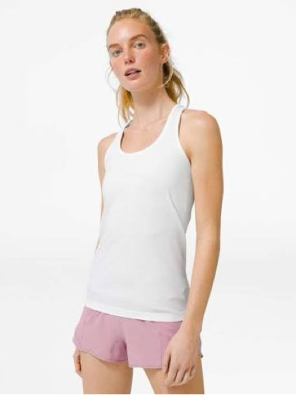 LULULEMON swiftly tech racerback tank top run gym workout white size 14